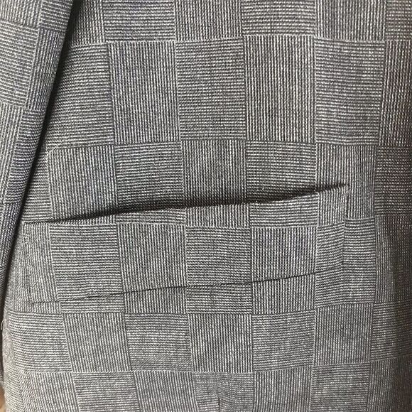 Paul Stuart Wool Gray Men's Check Wool Sport Coat Blazer Size 41/35 Formal Work - Picture 4 of 10
